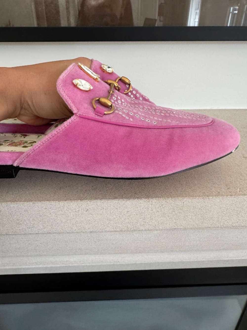 Gucci Pink Embellished Mules size 39 ( US 9) - Picture 10 of 11
